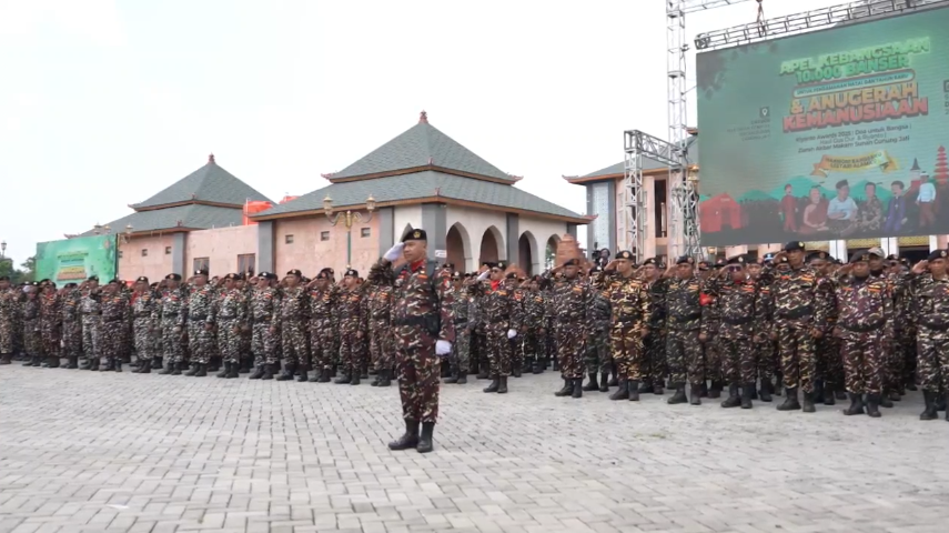 Kapolri Pimpin Apel Kebangsaan, Lepas Ribuan Kader Banser Amankan Nataru