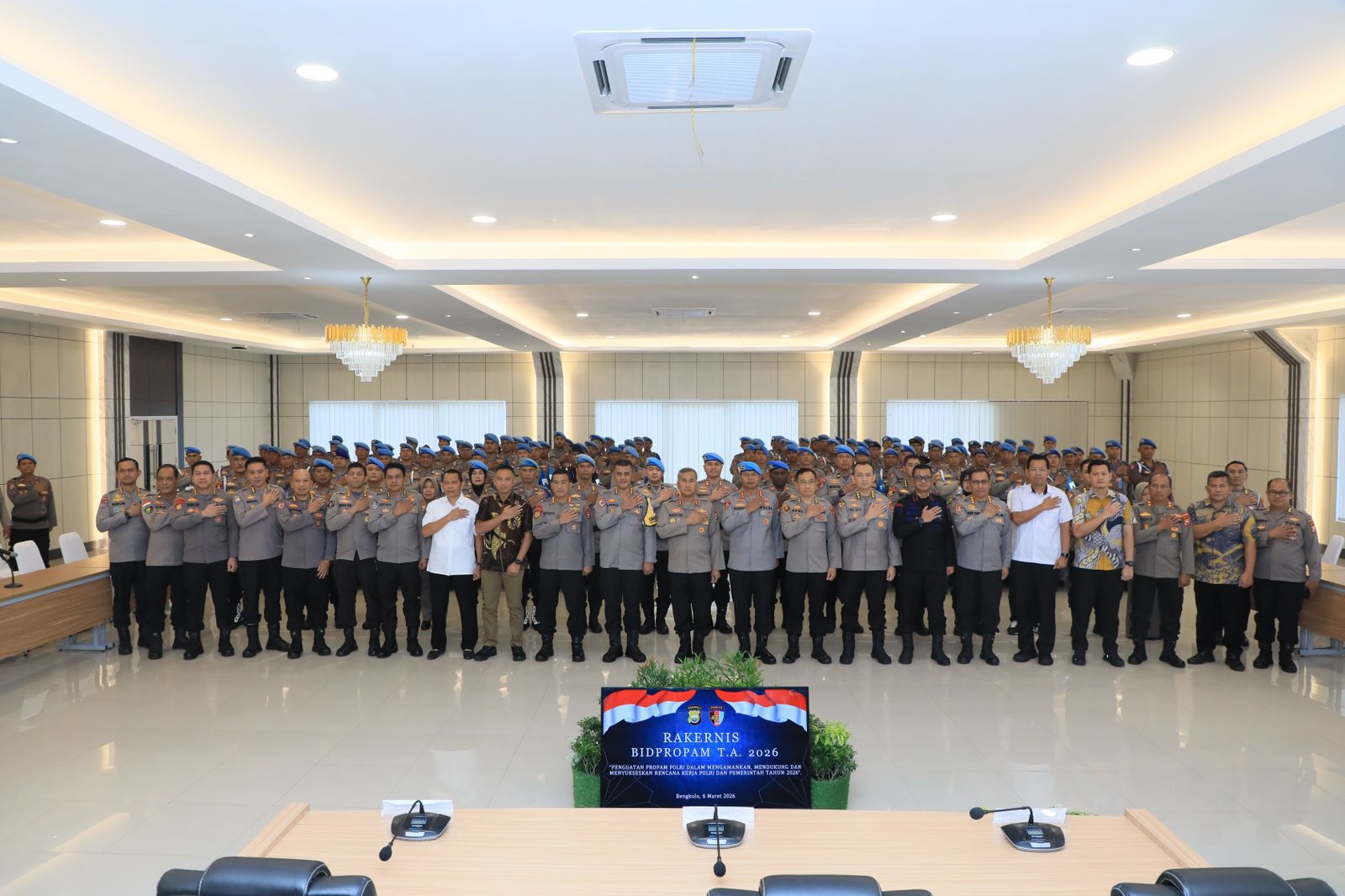 Kapolda Bengkulu Pimpin Pembukaan Rakernis Bidpropam Polda Bengkulu T.A 2026 : Tekankan Penguatan Propam dalam Mengamankan Stabilitas Kamtibmas