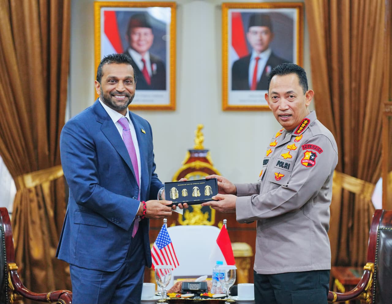 Kapolri Terima Audiensi Direktur FBI, Perkuat Kerja Sama Penanggulangan Kejahatan Transnasional